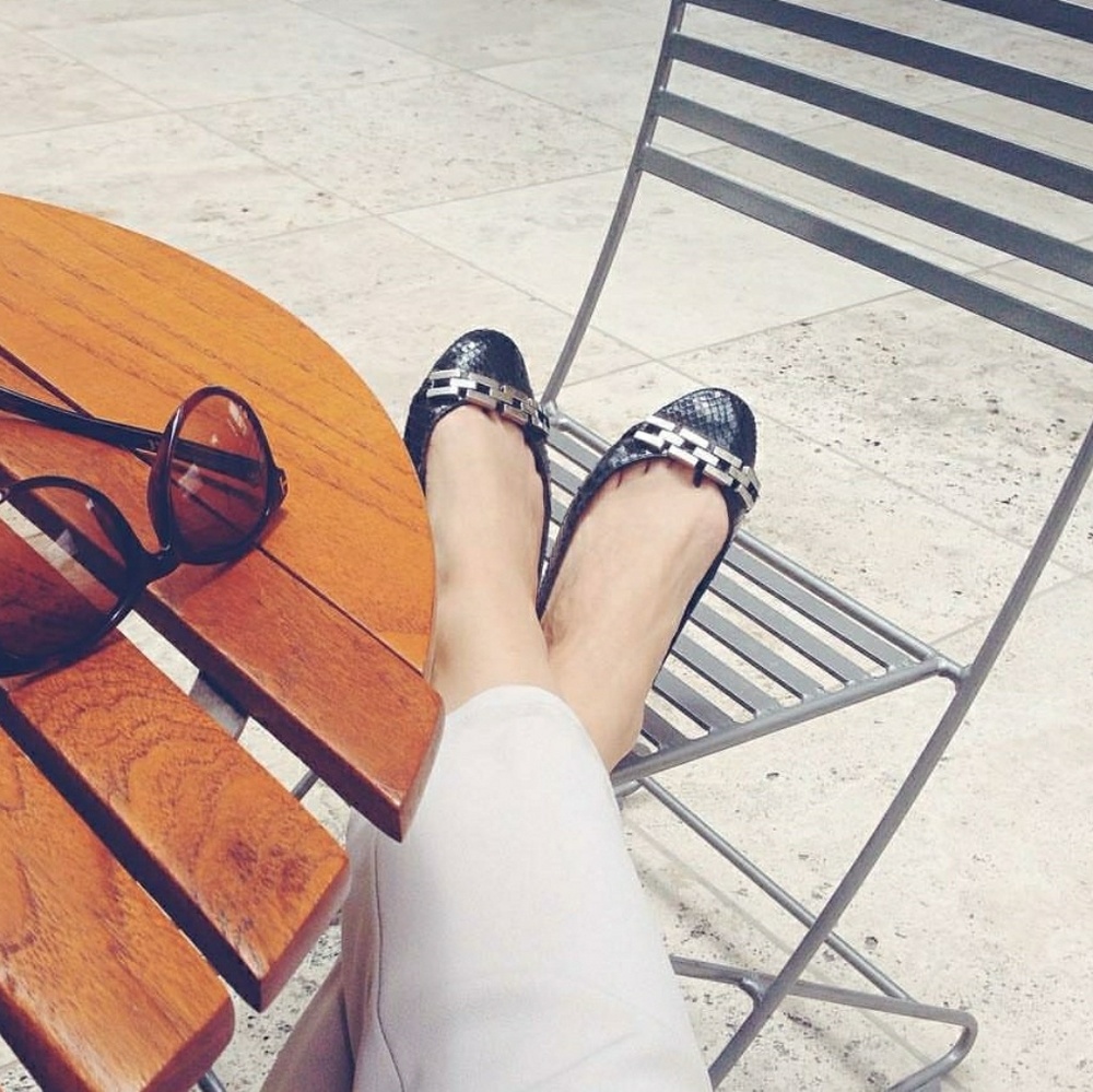 Michael Kors Python Leather Ballet Flats Shoes - image 1